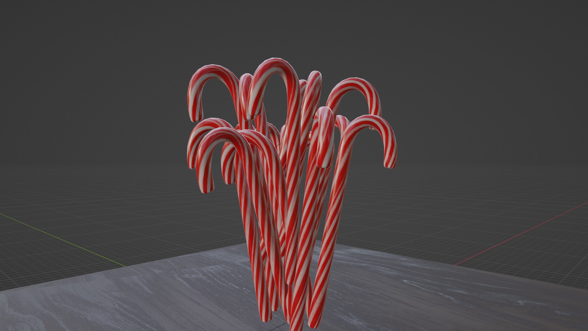 Candy Cane 3D model_6