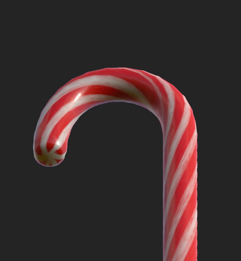 Candy Cane 3D model_2