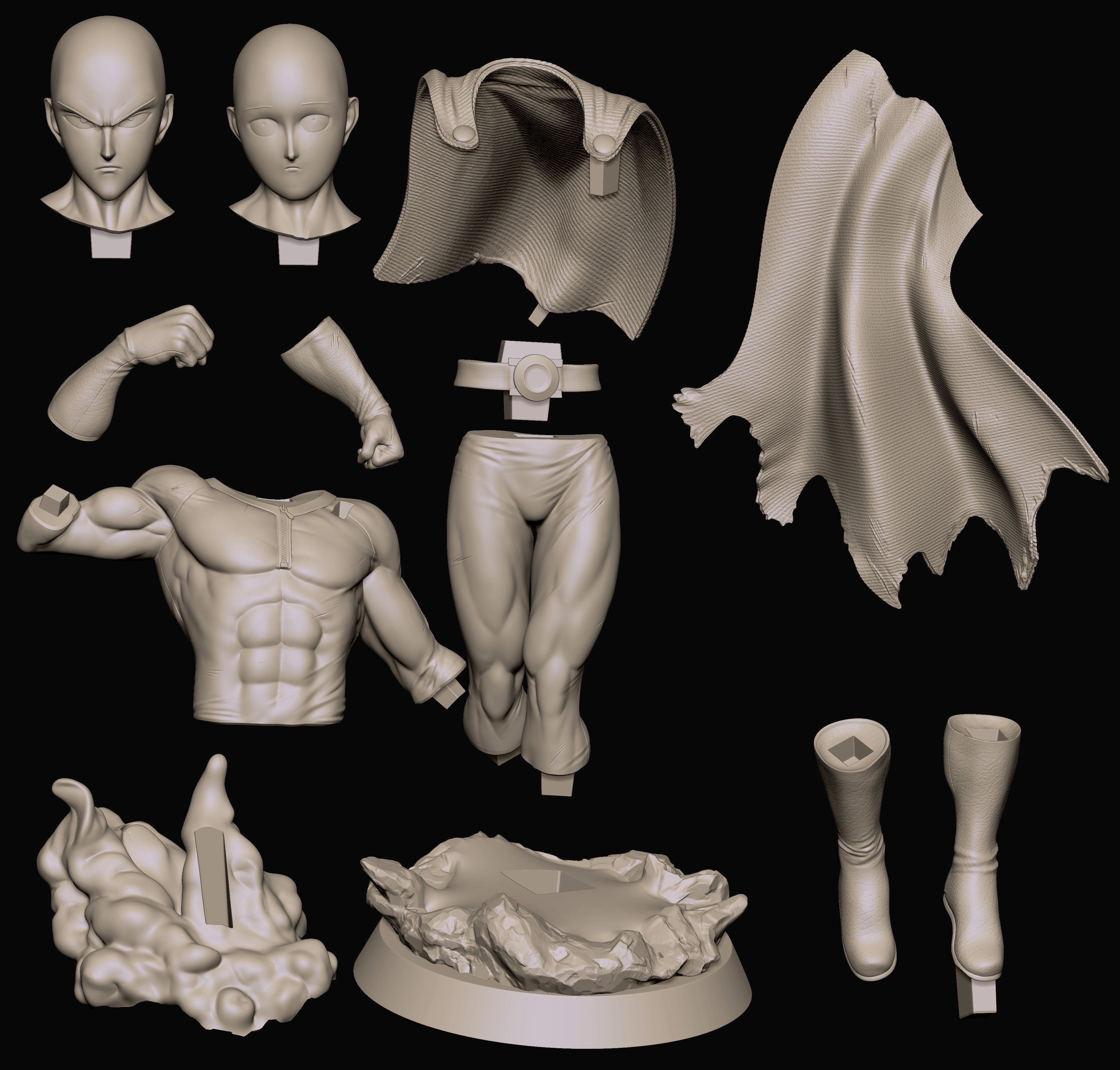 SAITAMA 3D print model_3
