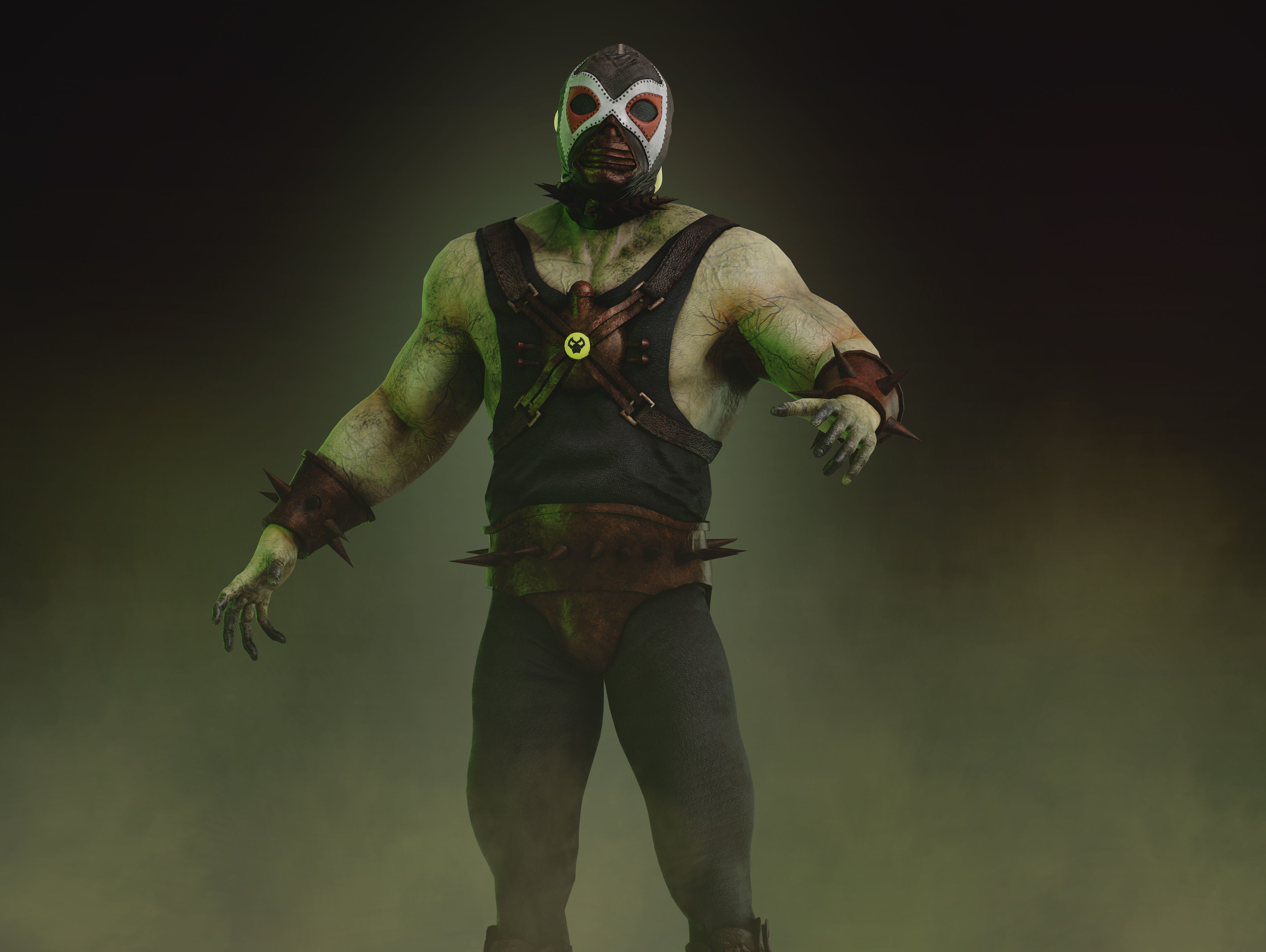 Bane from Batman and Robin Low-poly 3D model_3