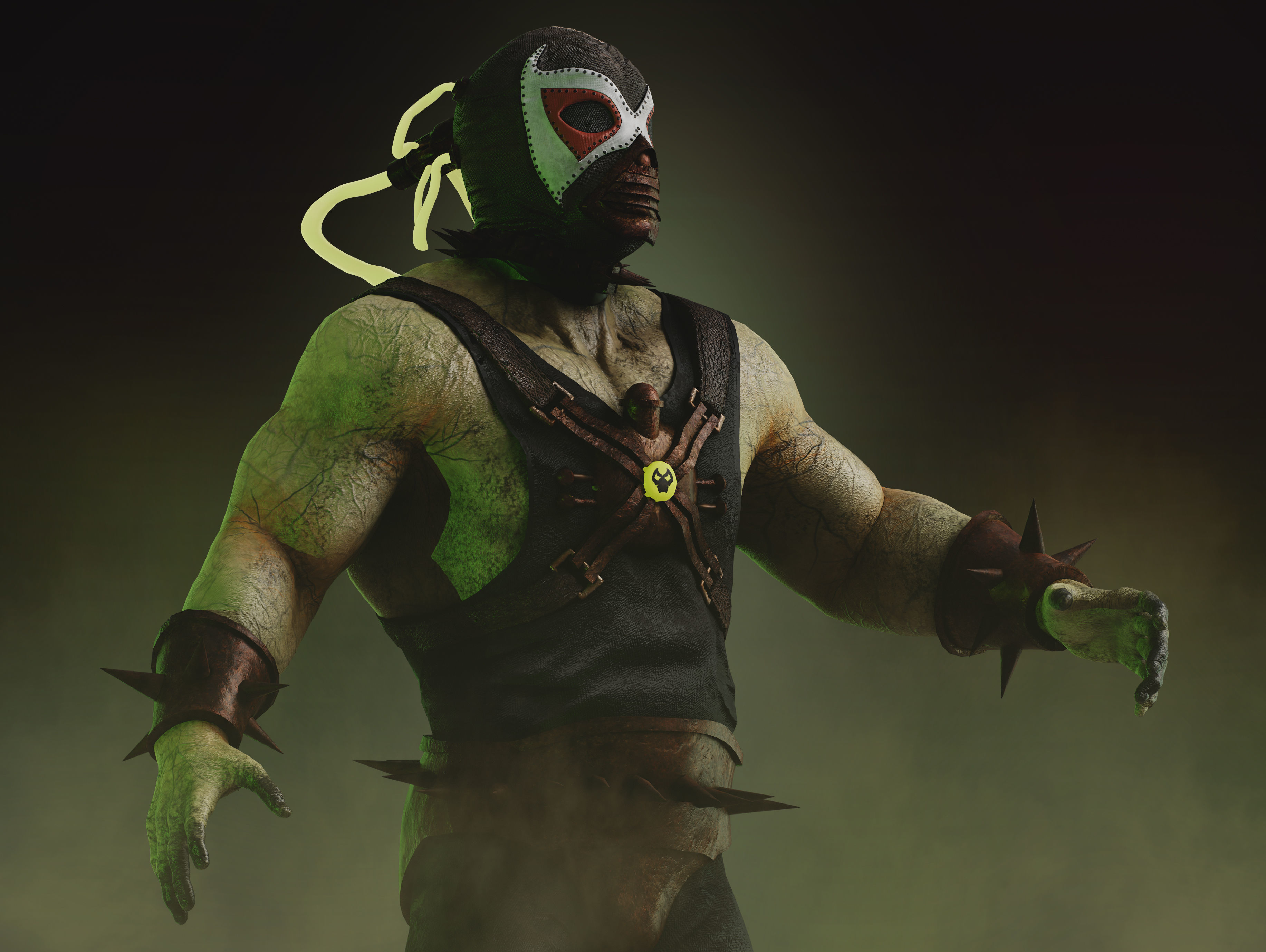 Bane from Batman and Robin Low-poly 3D model_4