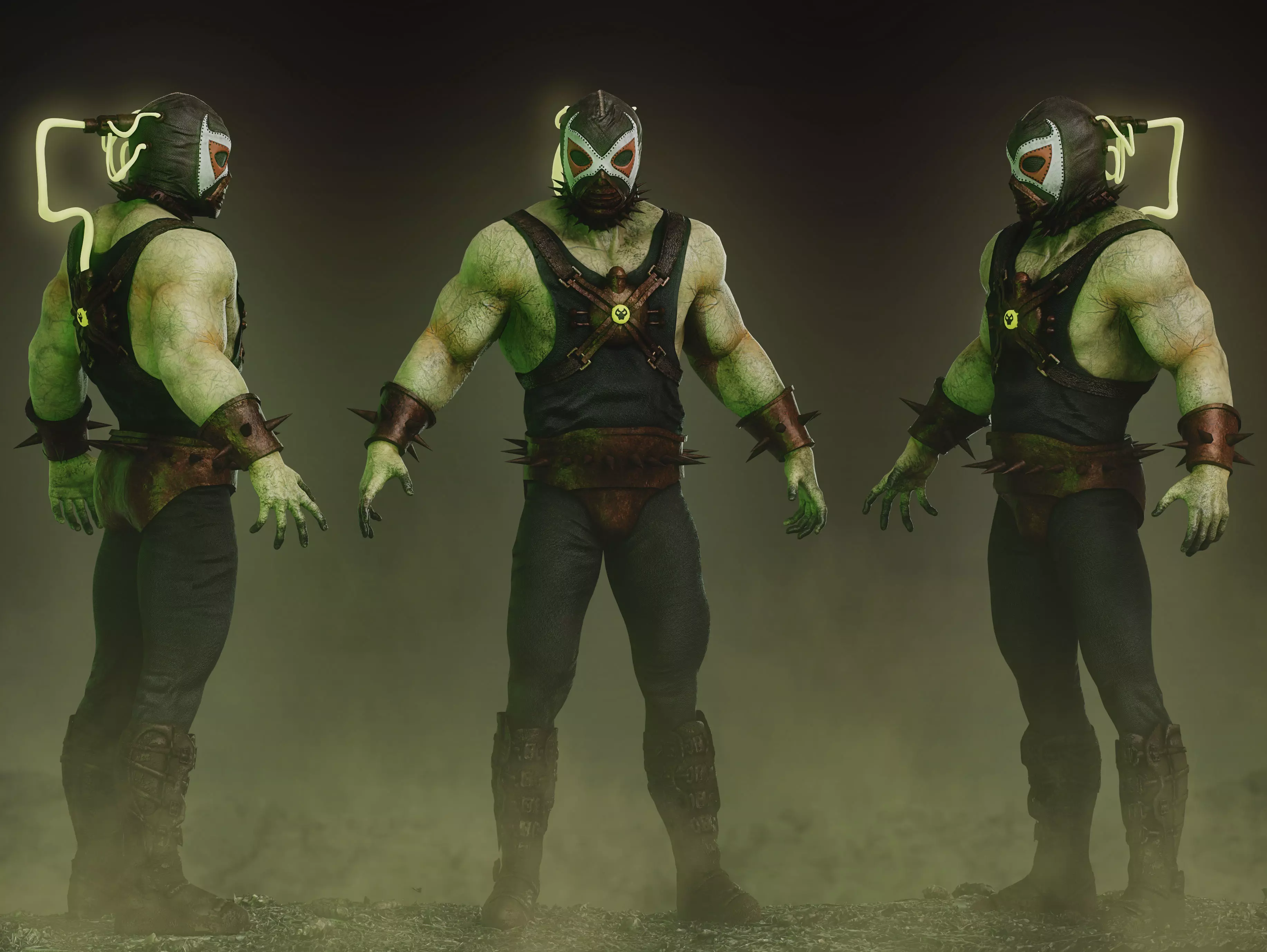 Bane from Batman and Robin Low-poly 3D model_0