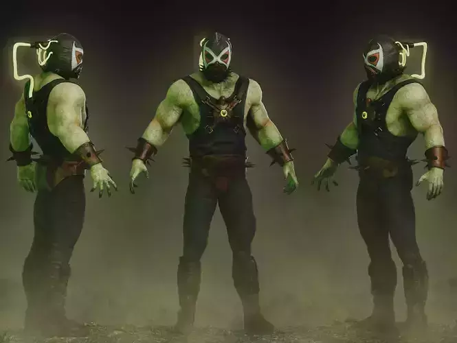 Bane from Batman and Robin Low-poly 3D model