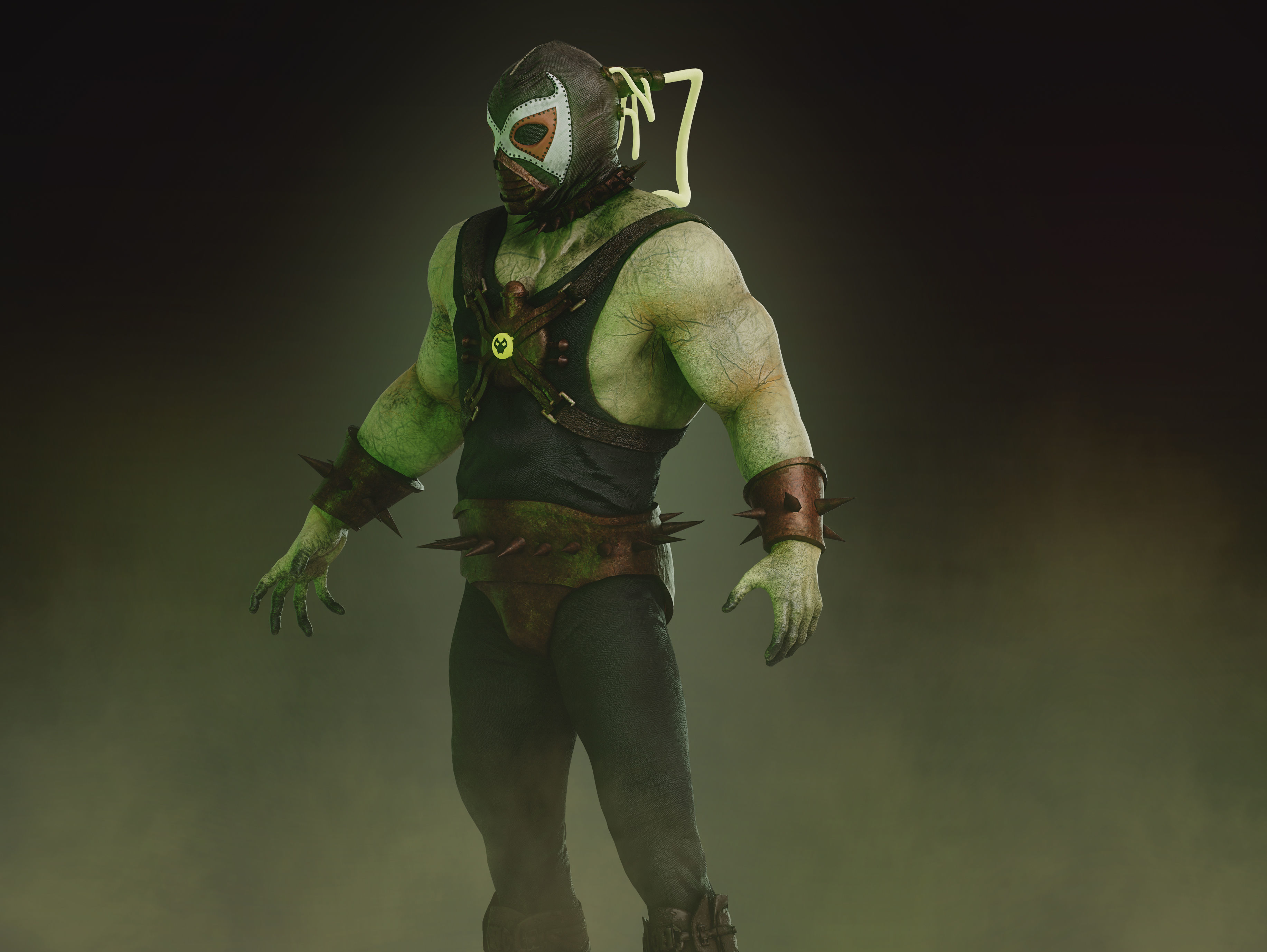 Bane from Batman and Robin Low-poly 3D model_2