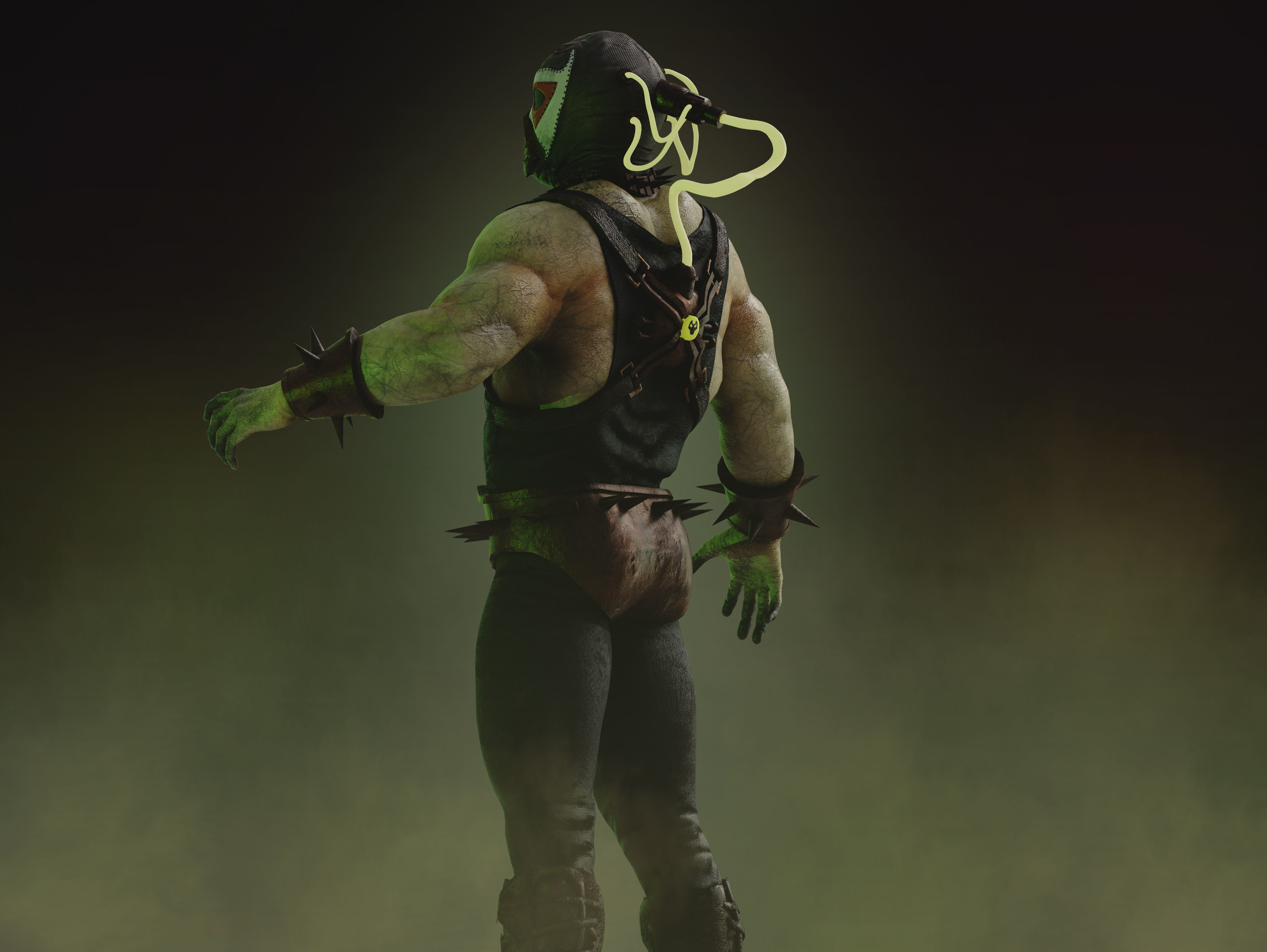 Bane from Batman and Robin Low-poly 3D model_7