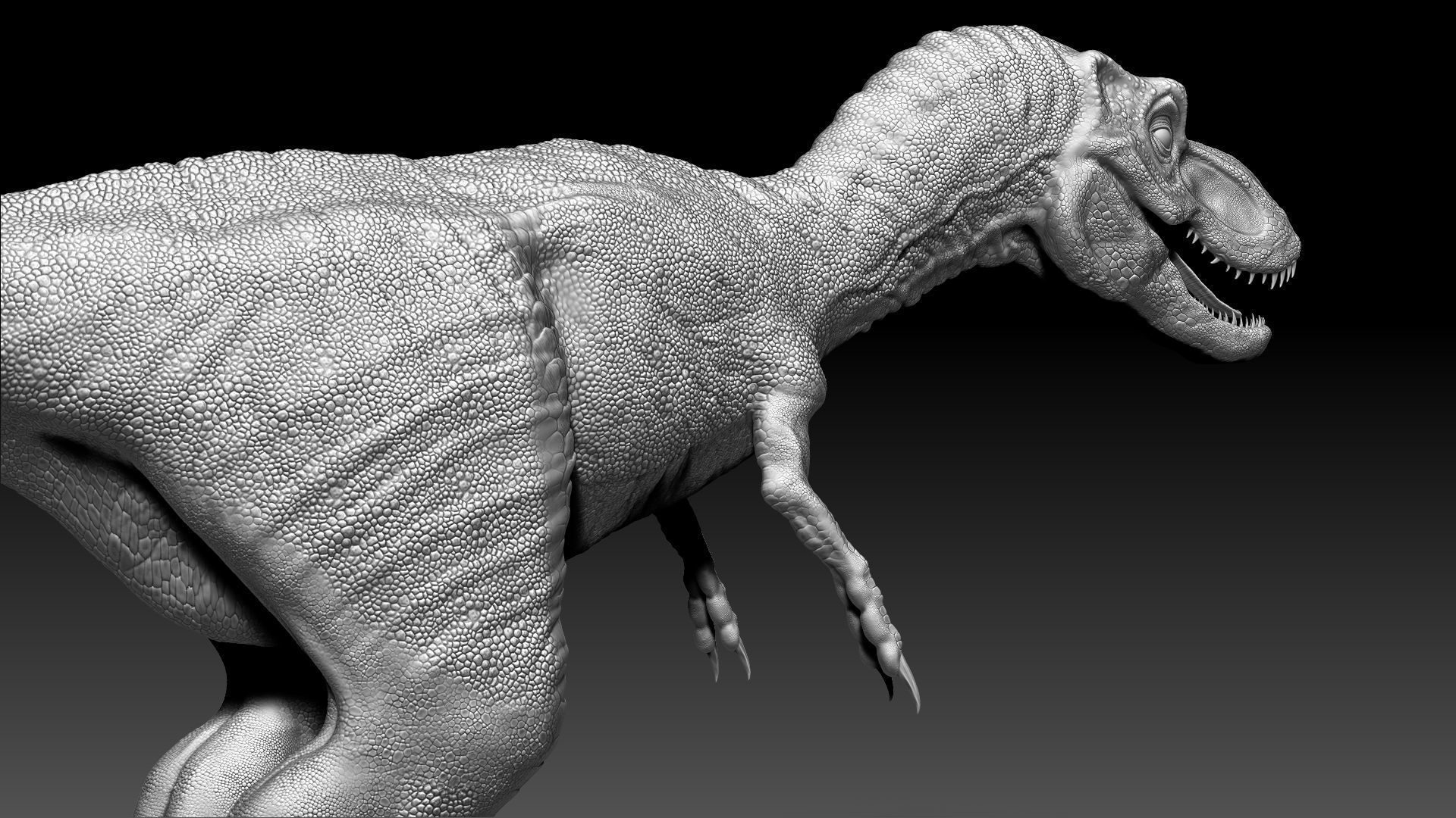 Dinosaur Baby Tyrannosaurus Rex Sculpt Project 3D model_9