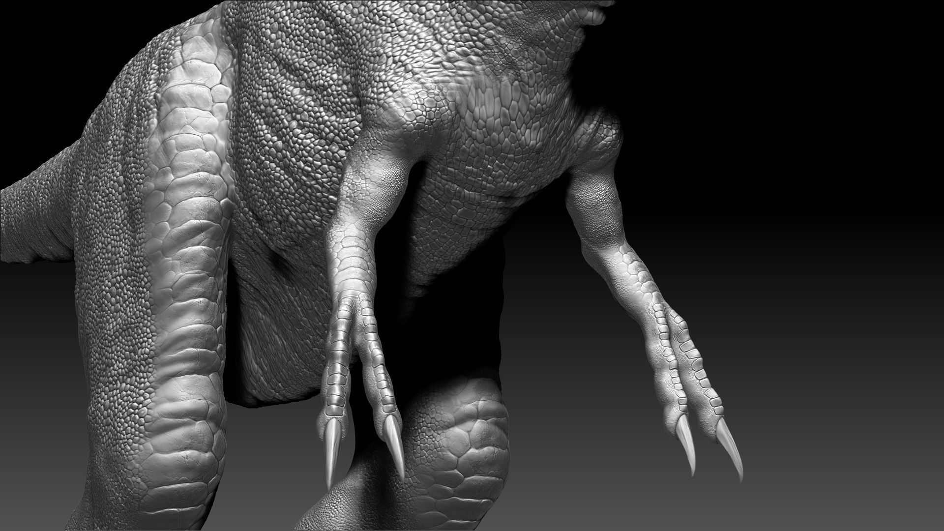 Dinosaur Baby Tyrannosaurus Rex Sculpt Project 3D model_5