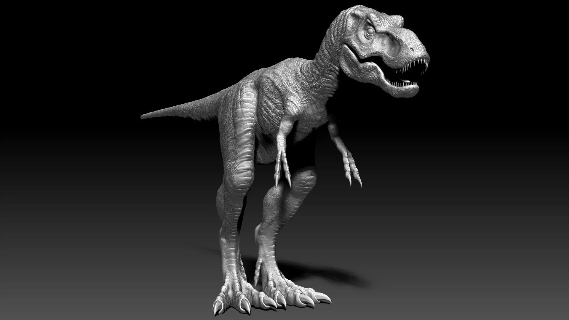 Dinosaur Baby Tyrannosaurus Rex Sculpt Project 3D model_0