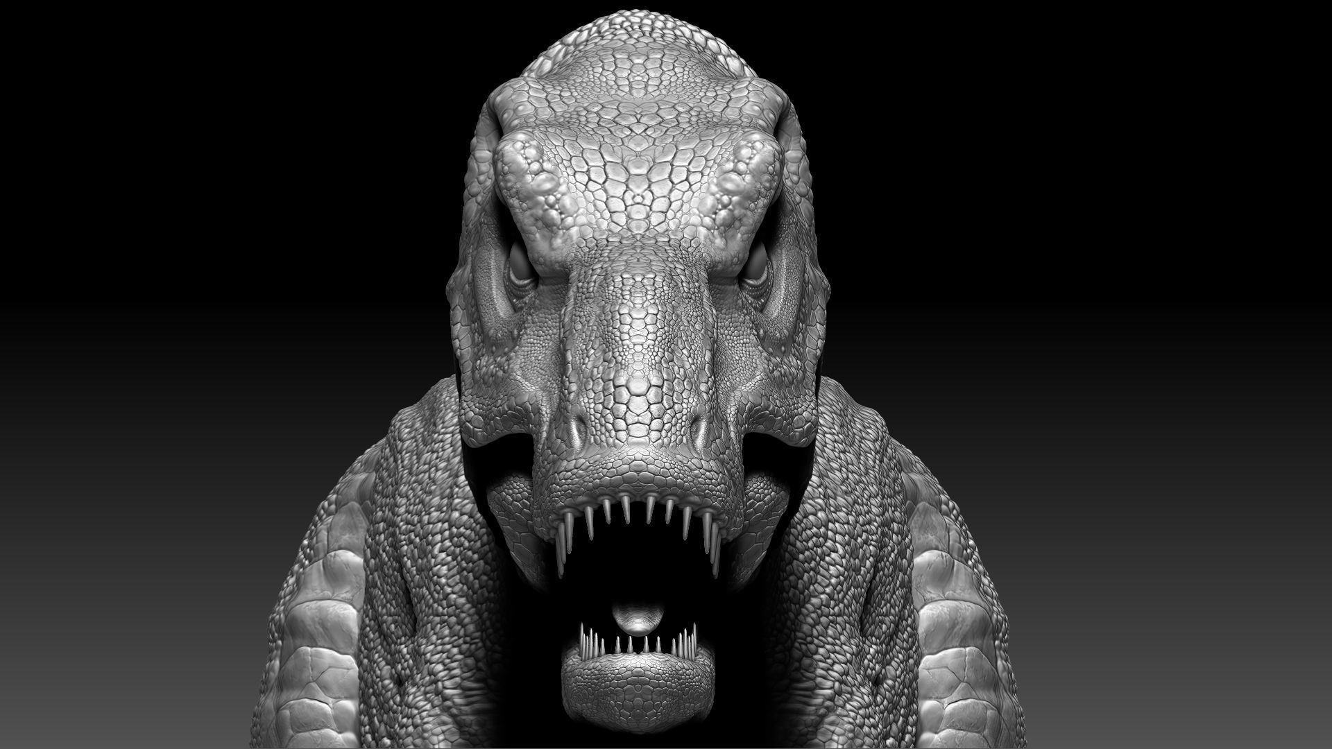 Dinosaur Baby Tyrannosaurus Rex Sculpt Project 3D model_8