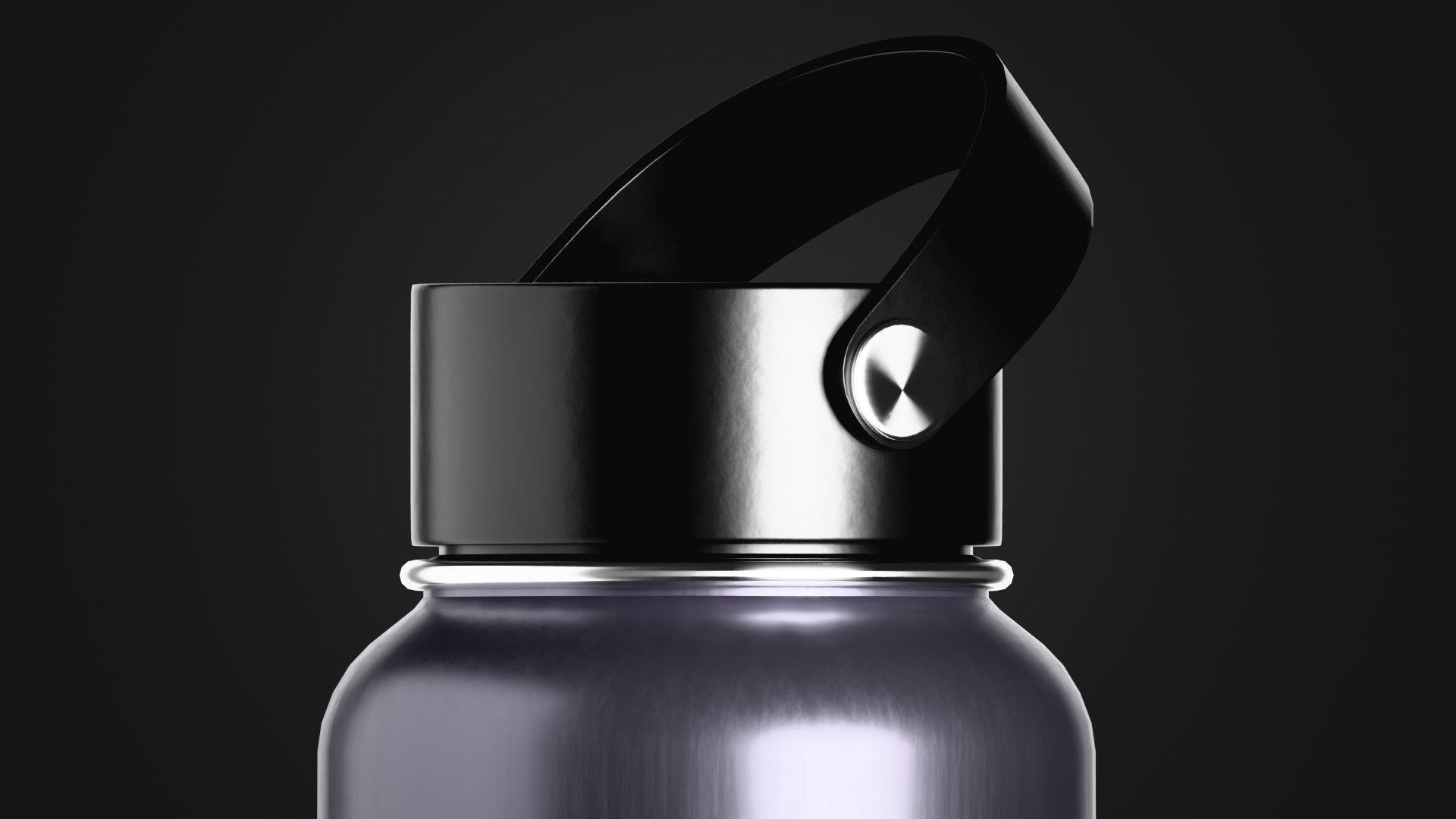 low poly water bottle Low-poly 3D model_1