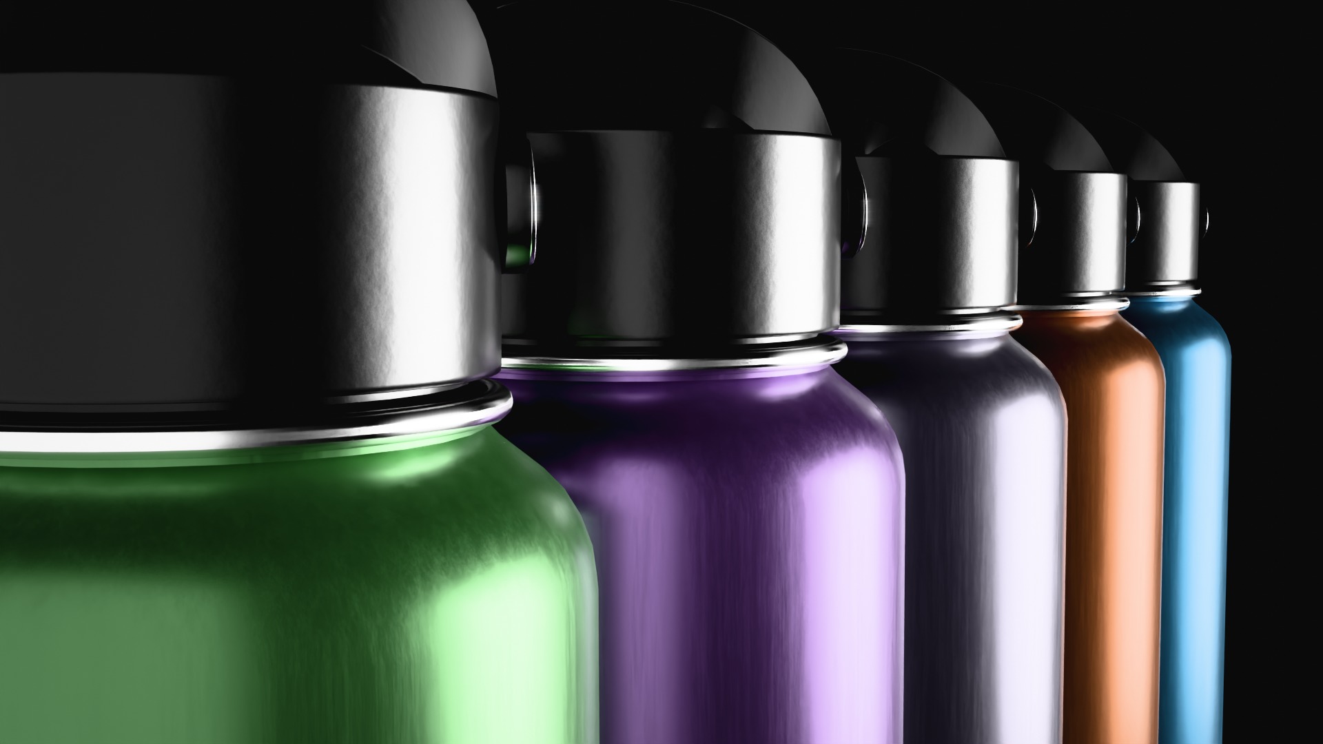 low poly water bottle Low-poly 3D model_2