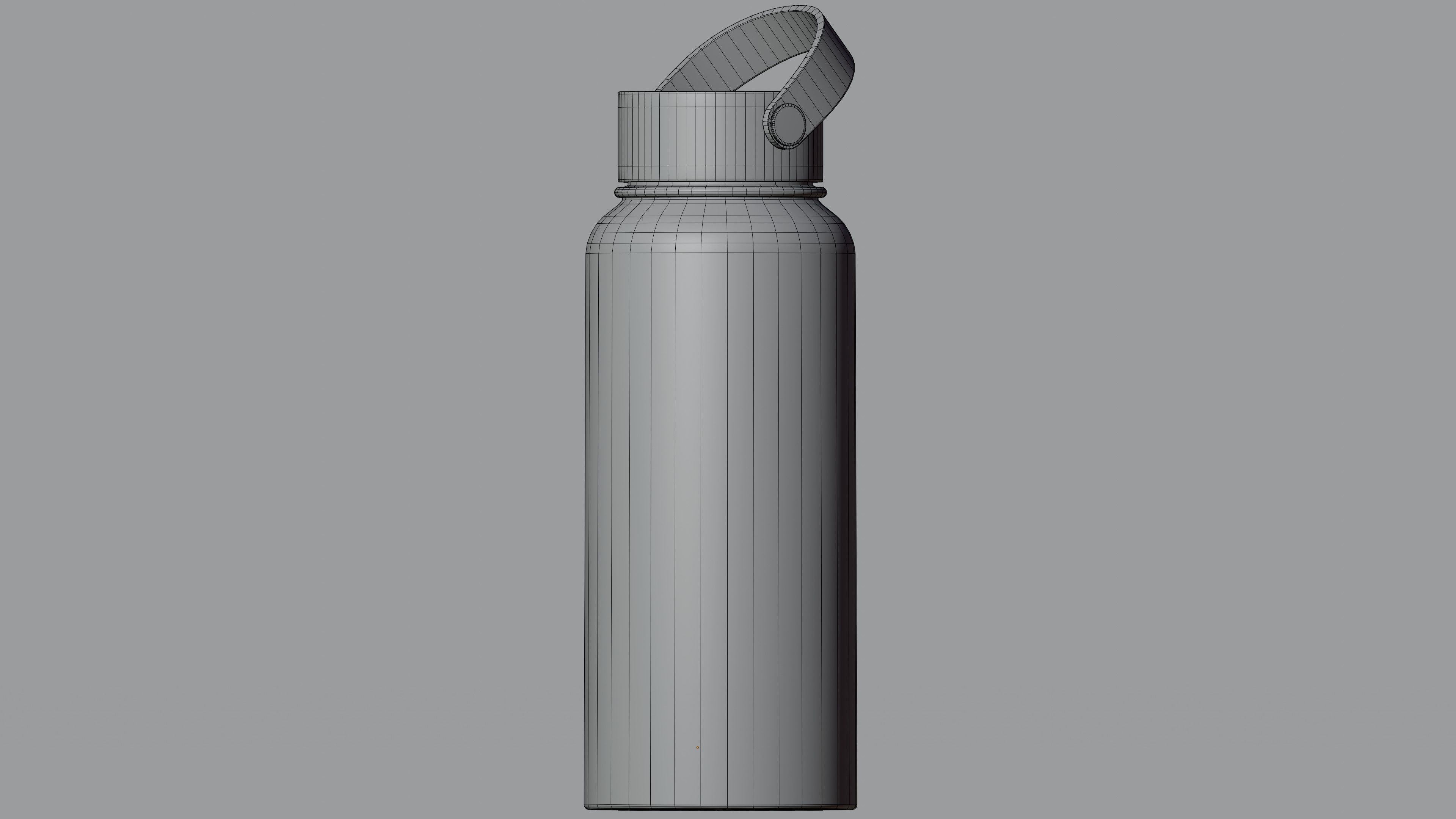 low poly water bottle Low-poly 3D model_4