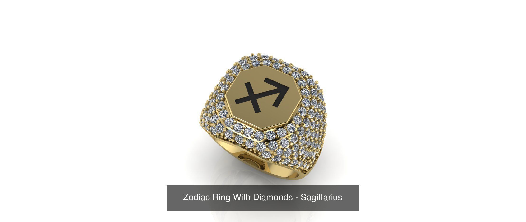 Zodiac Rings 3D Model Collection_9