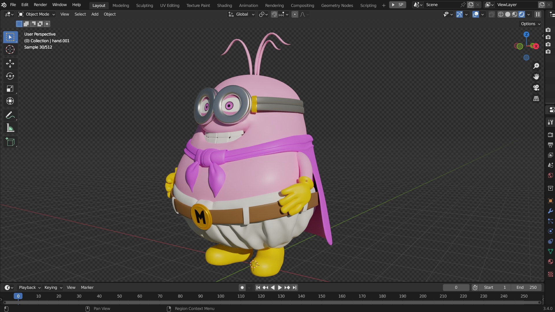 Minion fusion with buu Arttoy 3D print model_2