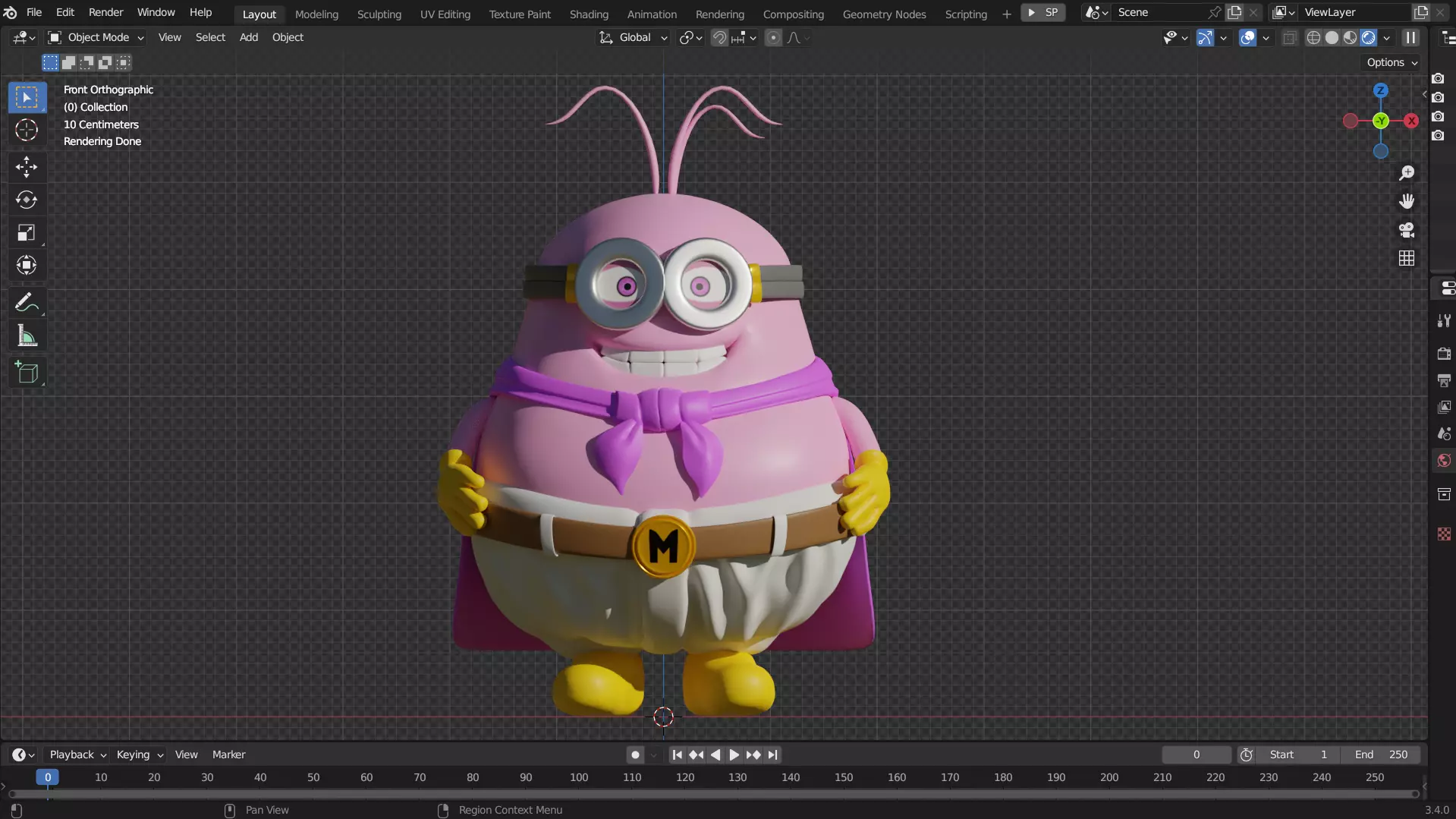 Minion fusion with buu Arttoy 3D print model_0