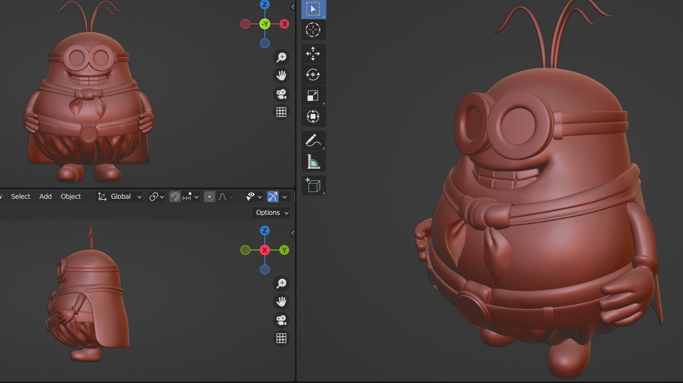 Minion fusion with buu Arttoy 3D print model_7