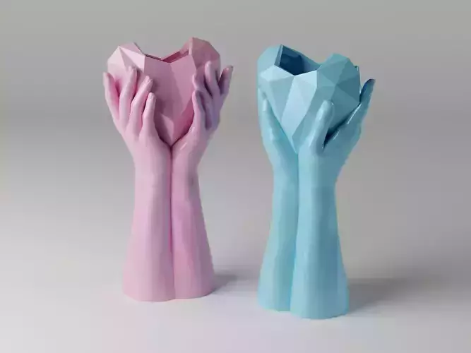 Hand carrying Crystal Hearts