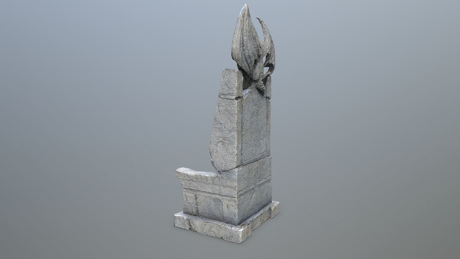  Devil Stone Throne Low-poly 3D model_6