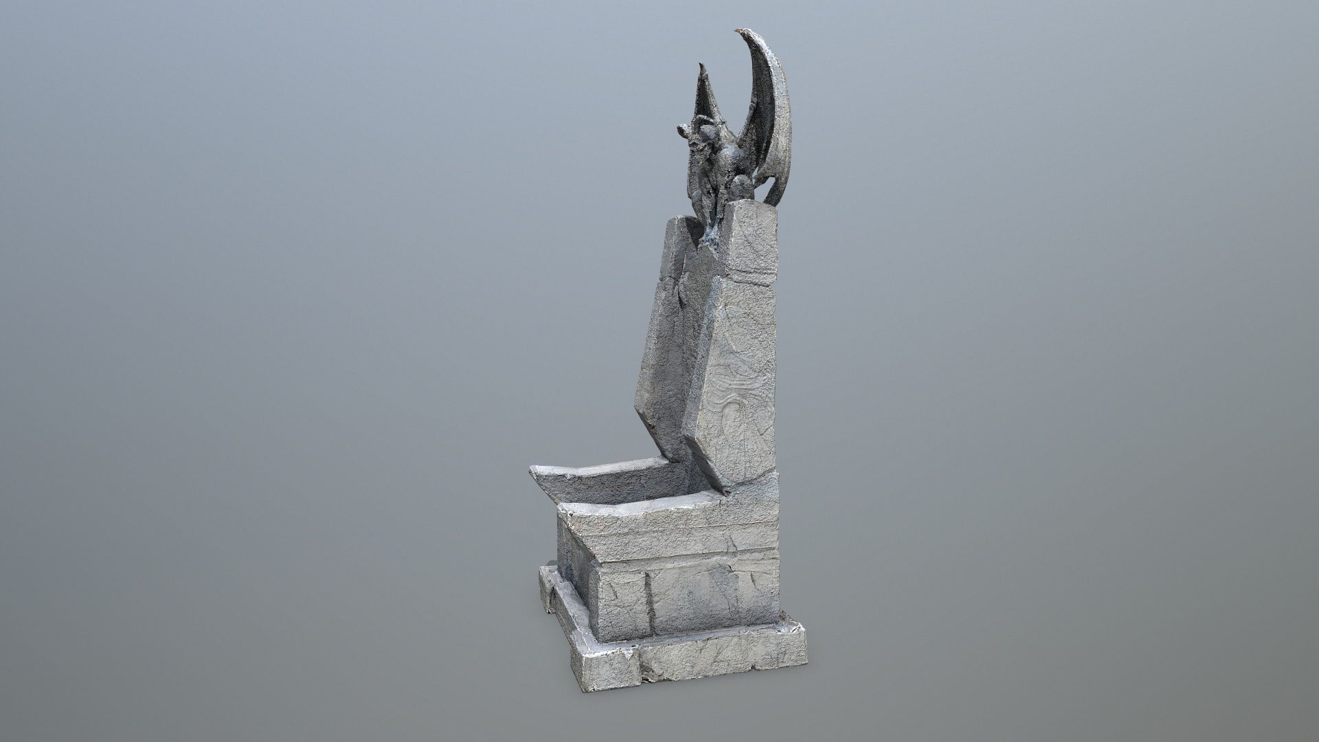  Devil Stone Throne Low-poly 3D model_5