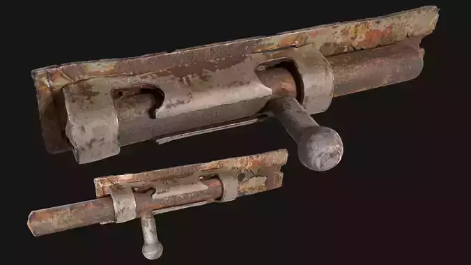 Door Latch Low-poly 3D model