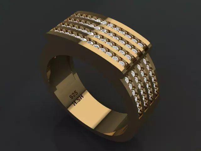 wedding ring 3D print model_0