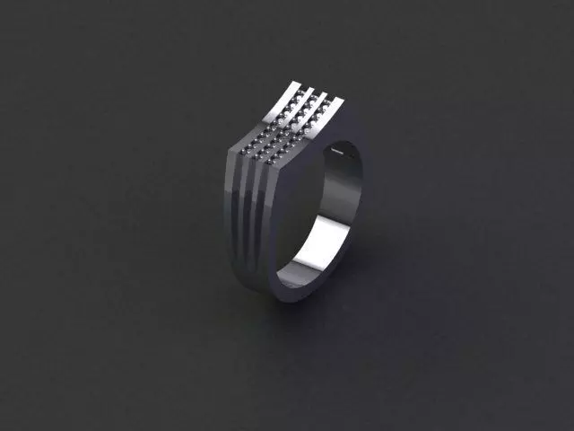 wedding ring 3D print model_0