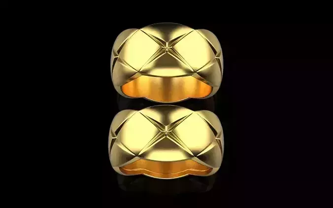 Wedding rings full and empty inside model 68