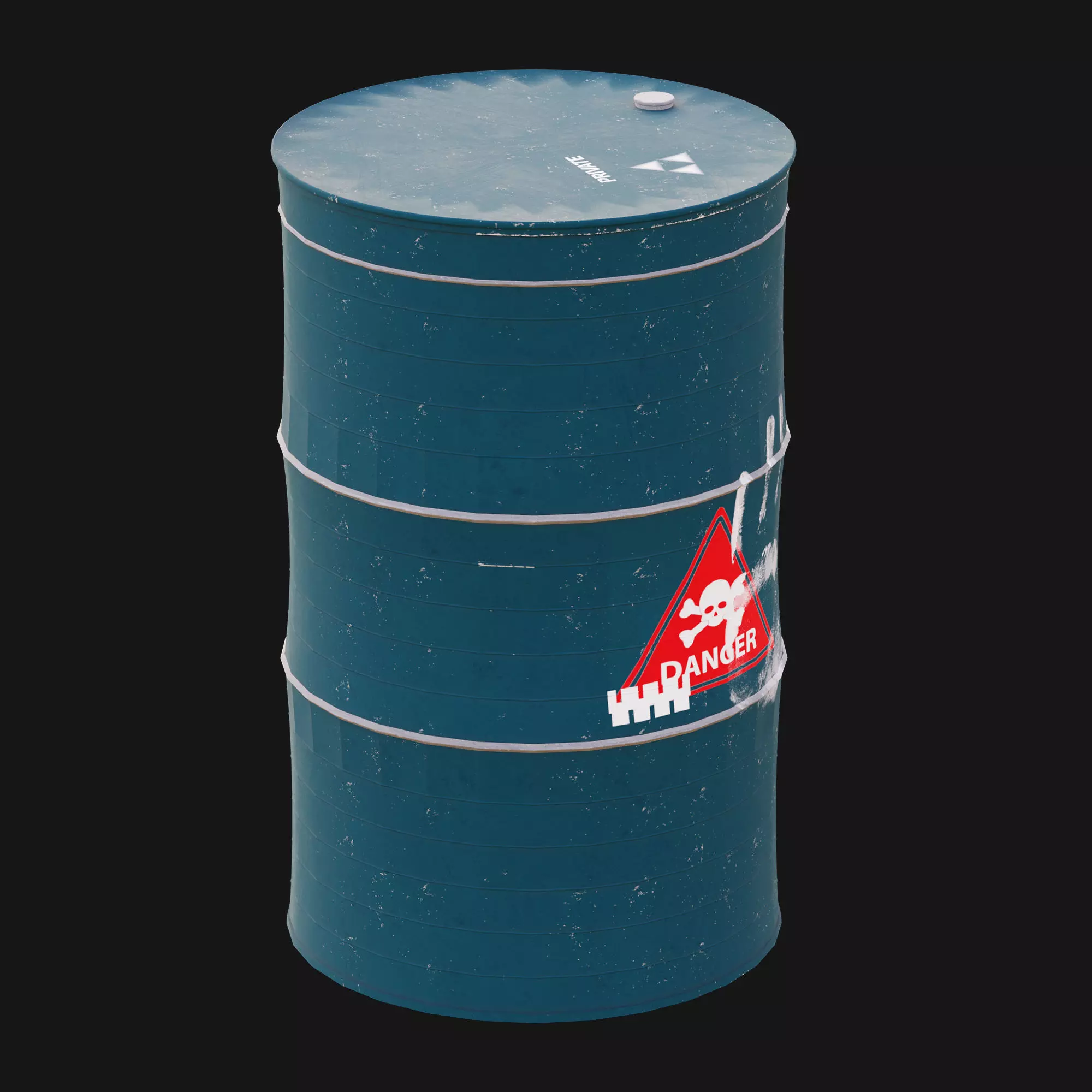 Oil barrel Low-poly 3D model