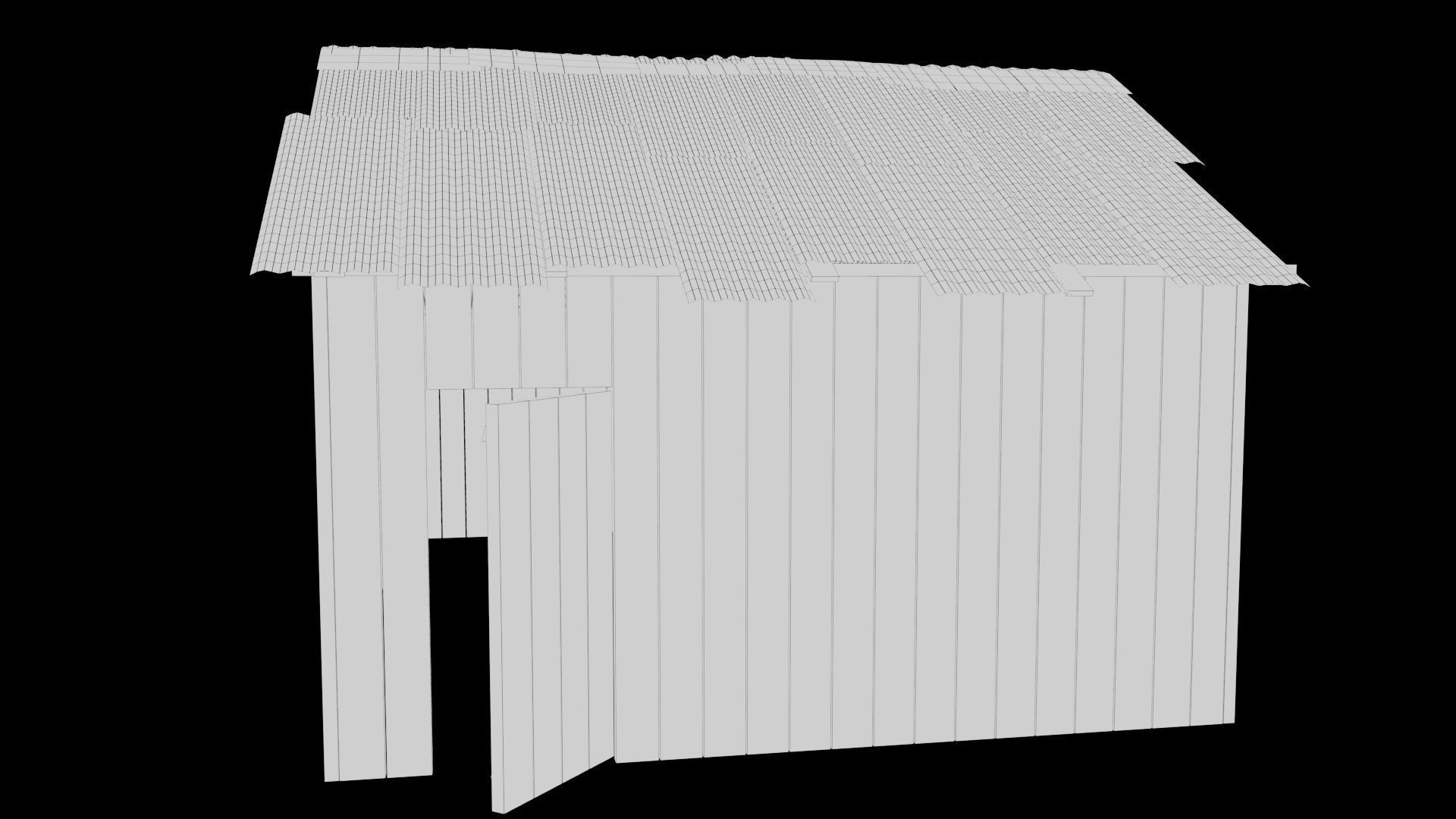 Old Wooden House 1 Low-poly 3D model_9