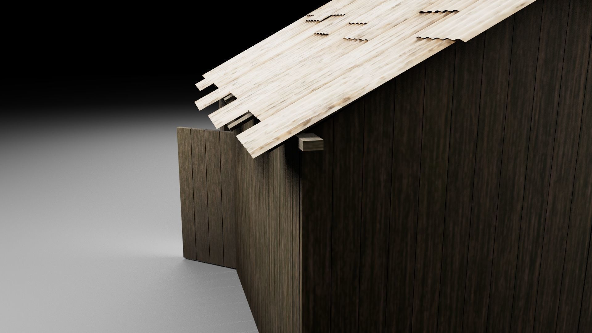 Old Wooden House 1 Low-poly 3D model_7