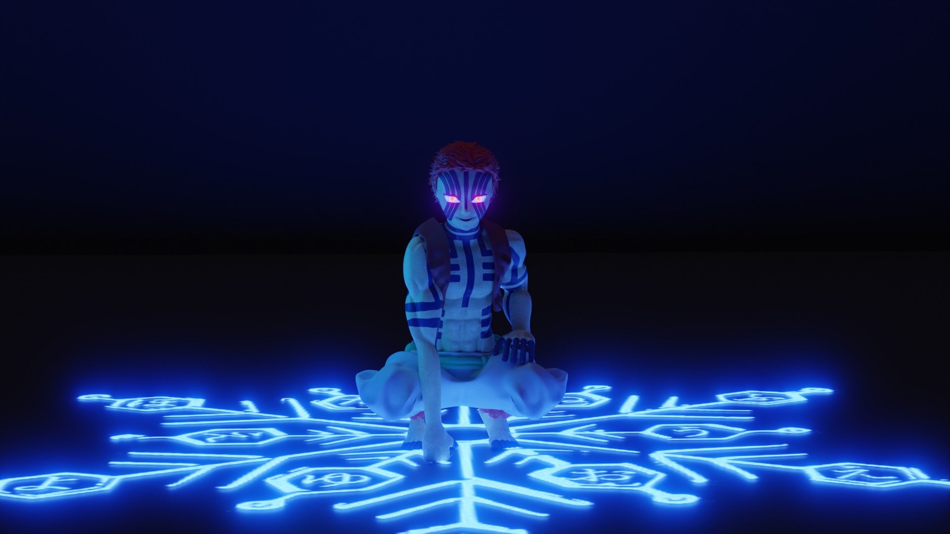 Akaza - Demon Slayer Fanart 3D 3D model_2