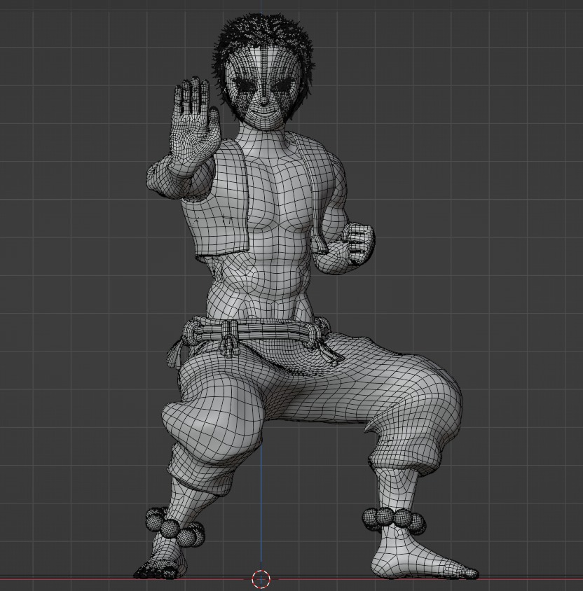 Akaza - Demon Slayer Fanart 3D 3D model_3