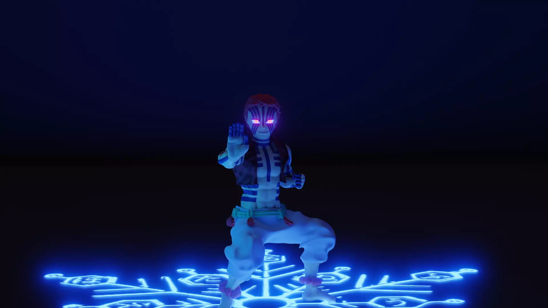 Akaza - Demon Slayer Fanart 3D 3D model_0