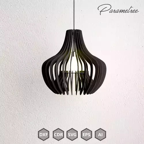 Parametric Design Chandelier Sandra Lamp CNC files dxf download