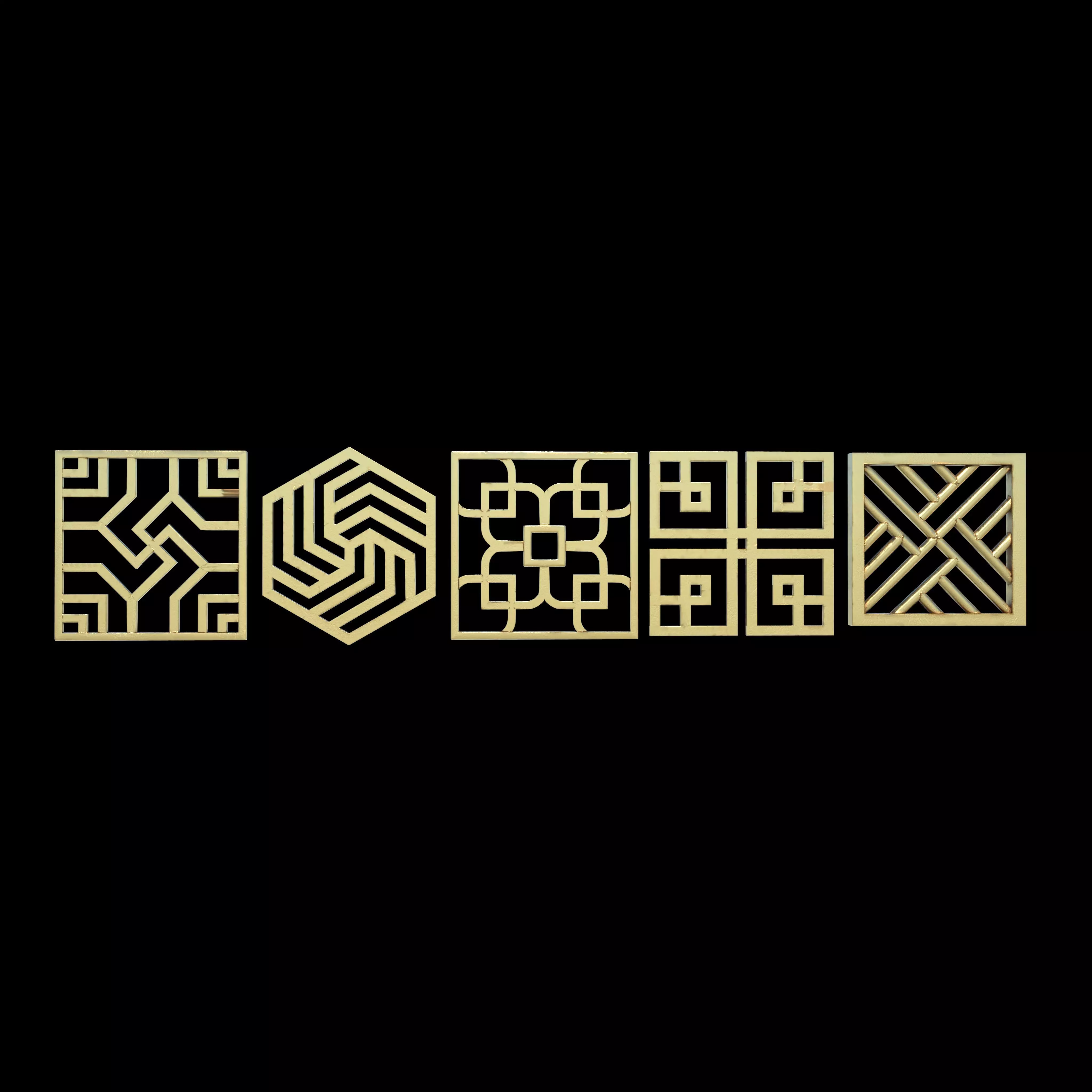 chinese window pattern 3D model_0