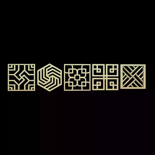 chinese window pattern 3D model