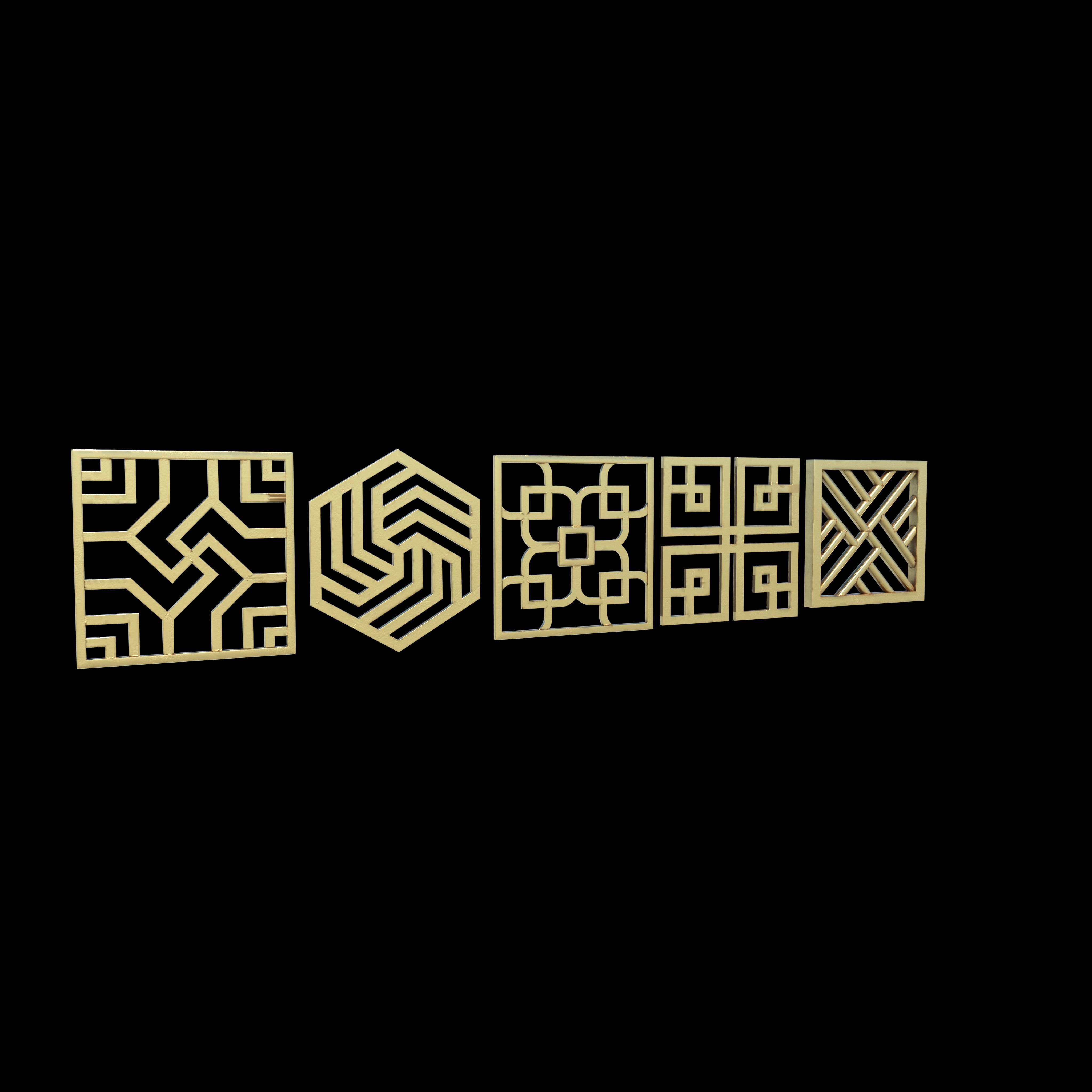 chinese window pattern 3D model_9