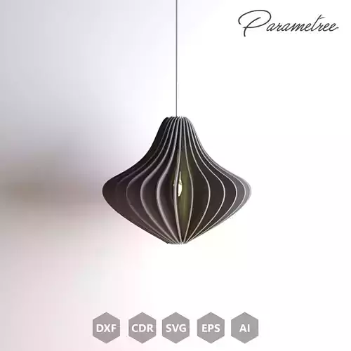Parametric Design Chandelier Squad Lamp CNC files dxf 