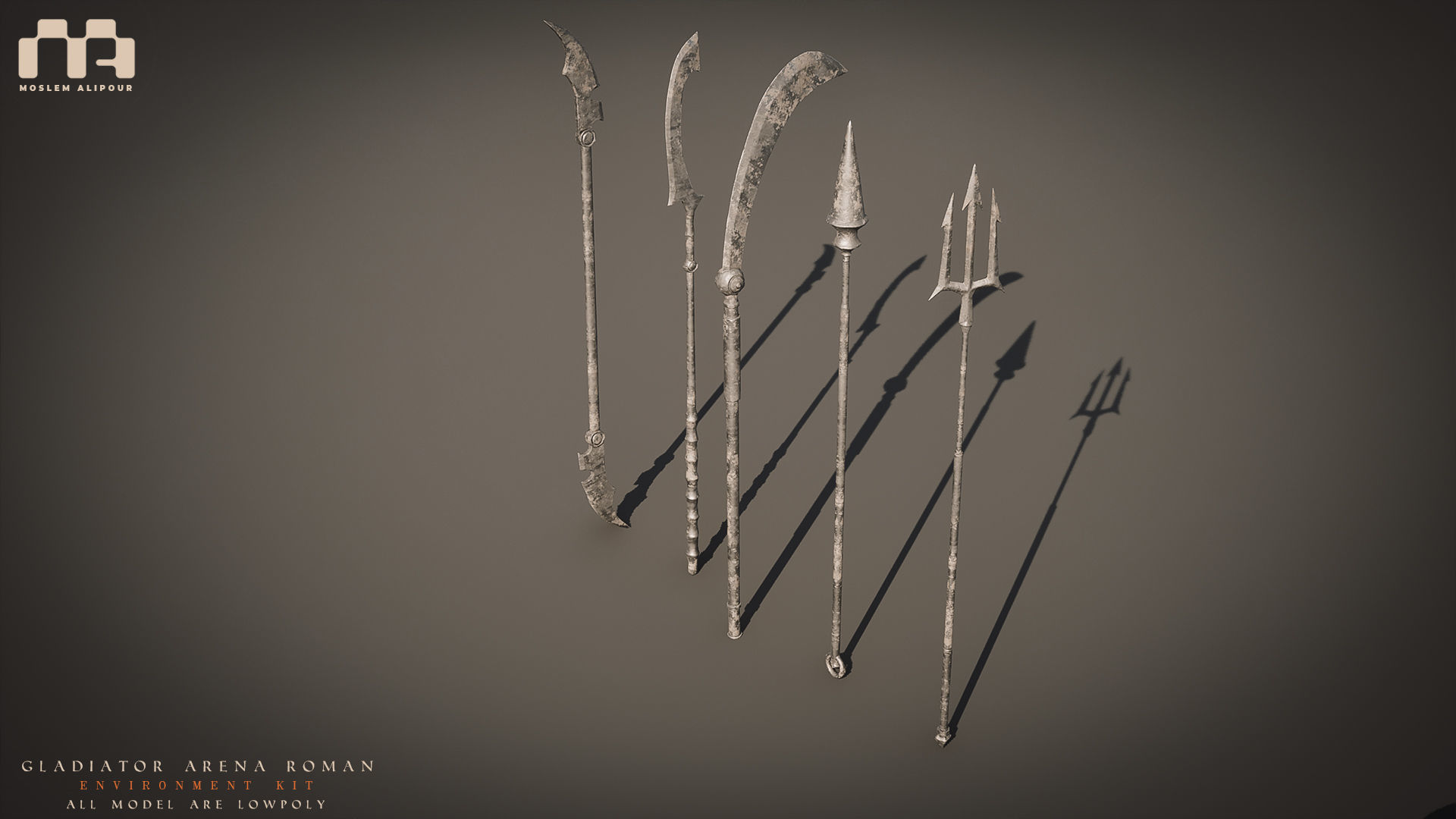 Gladiator Arena Roman Environment Kit Low-poly 3D model_21