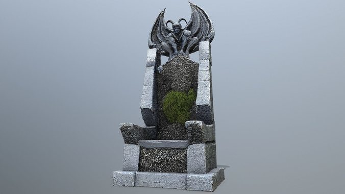 Devil Stone Throne Low-poly 3D model