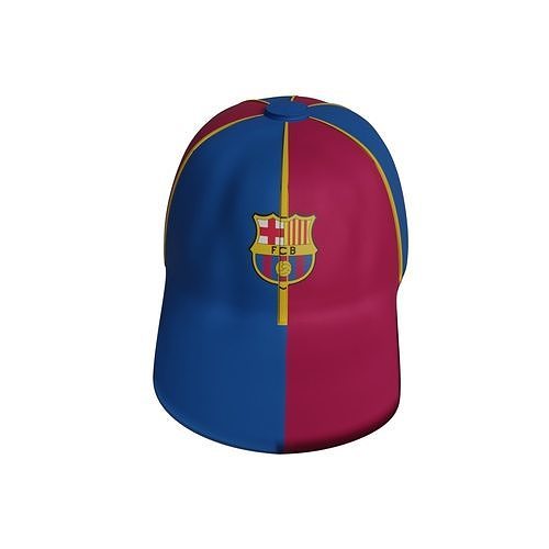 FC Barcelona Cap Low-poly 3D model