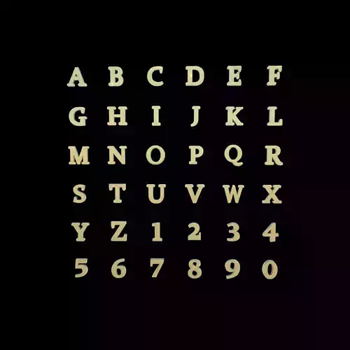 Alphabet A to Z 3D model