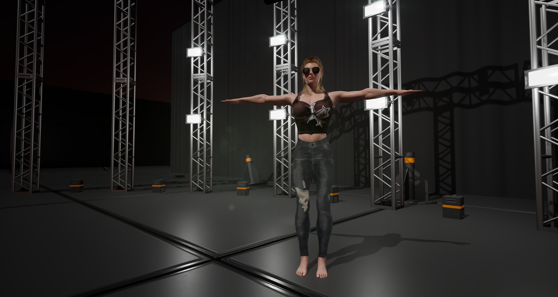 3d character  THE INDIAN FEMALE Low-poly 3D model_1