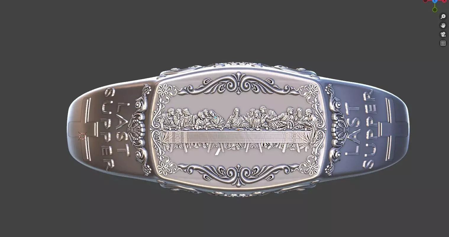 last supper themed ring 3D print model