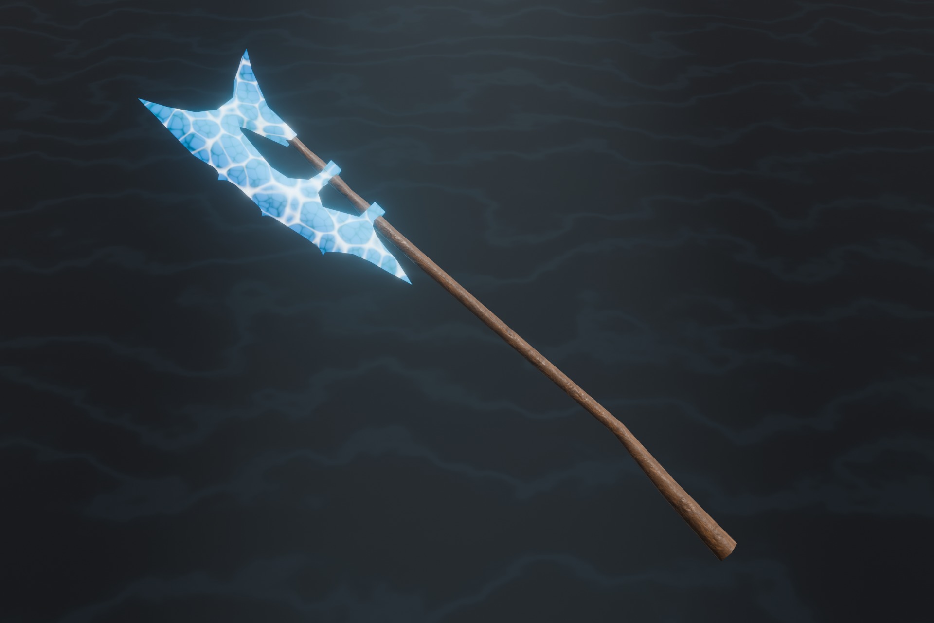 Set of 6 Elemental Battle Axes - Fantasy medieval weapon Low-poly 3D model_1