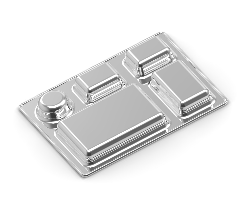 Compartment Dinner Plate 3D print model_2