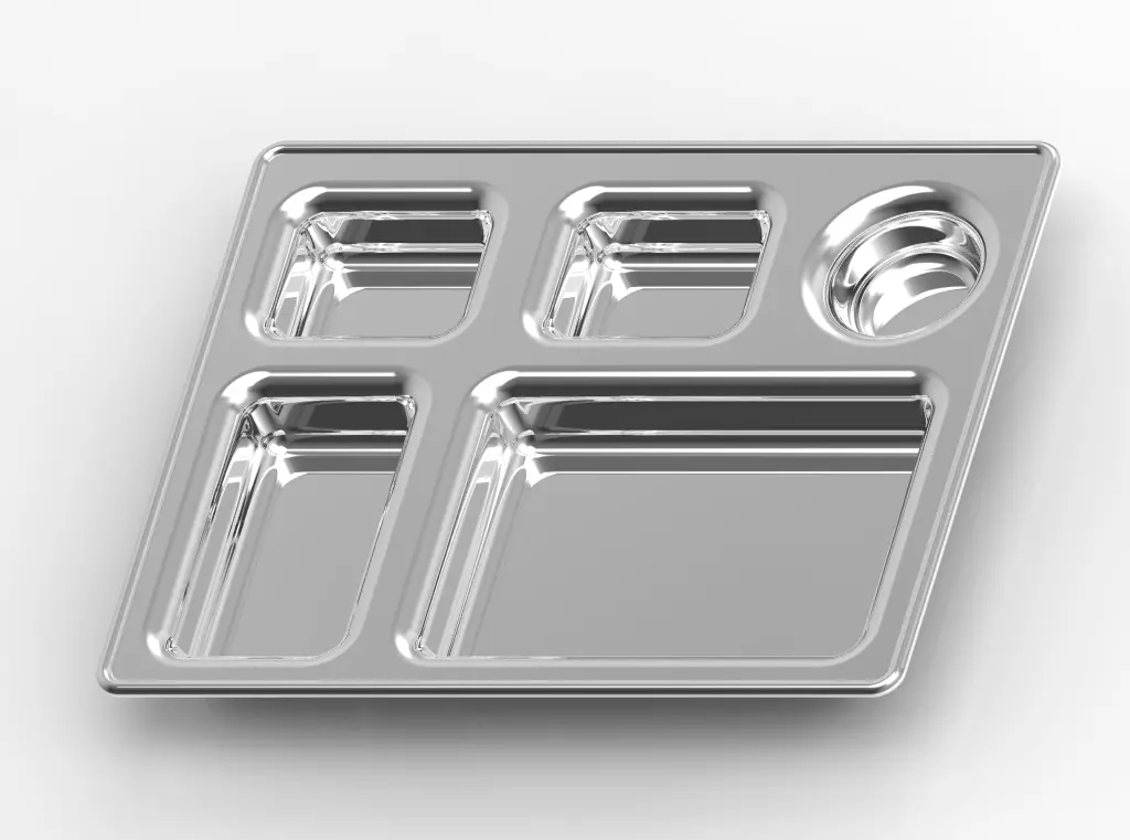 Compartment Dinner Plate 3D print model_0