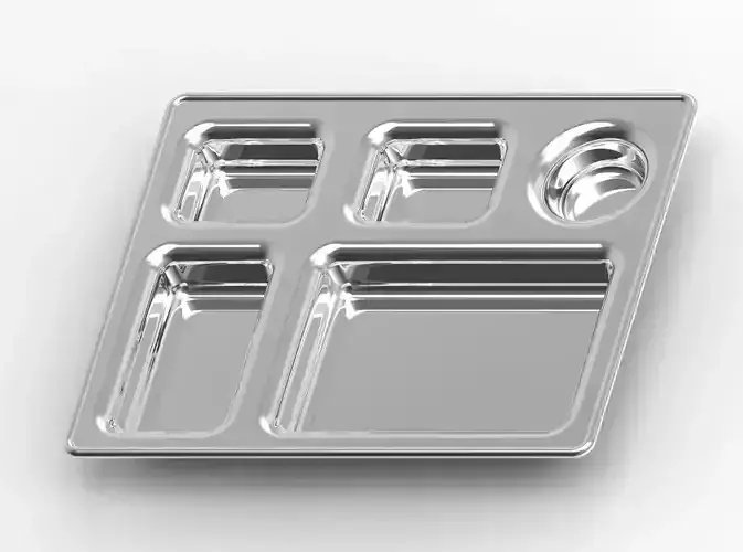 Compartment Dinner Plate 3D print model