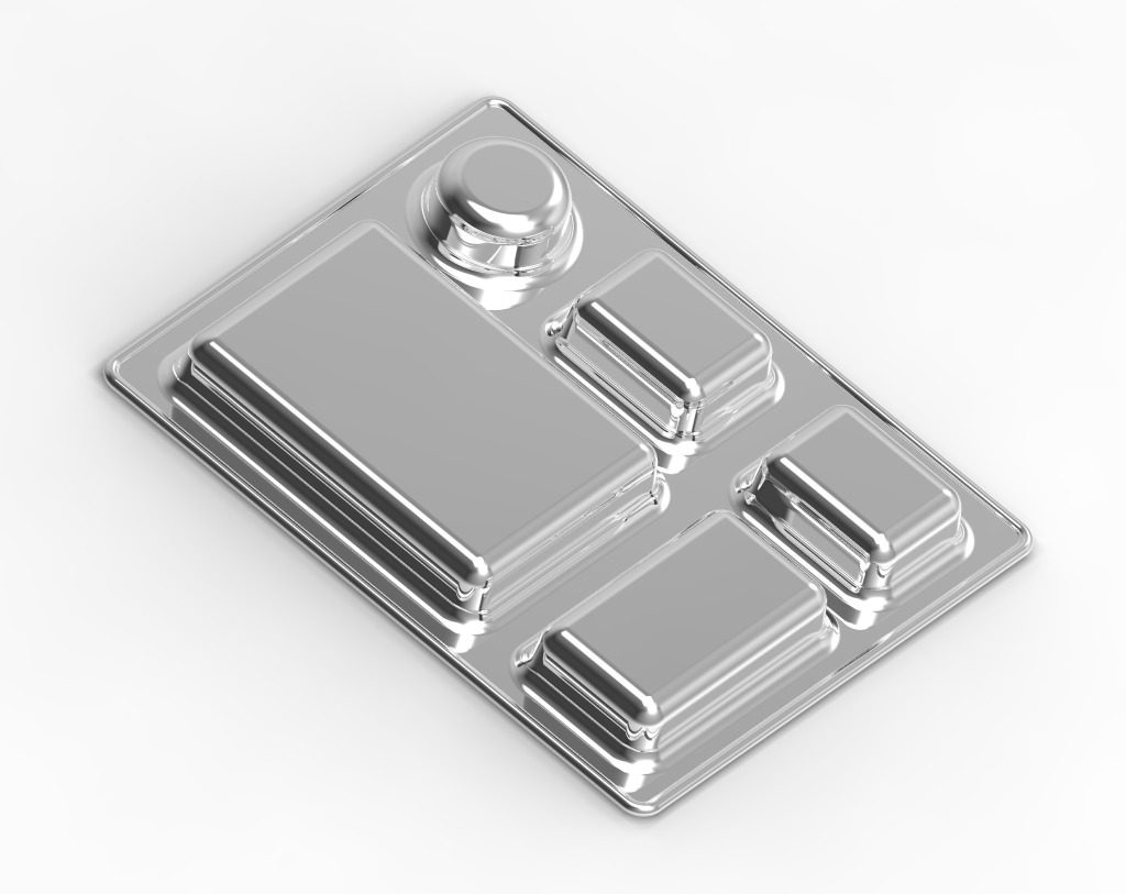 Compartment Dinner Plate 3D print model_3