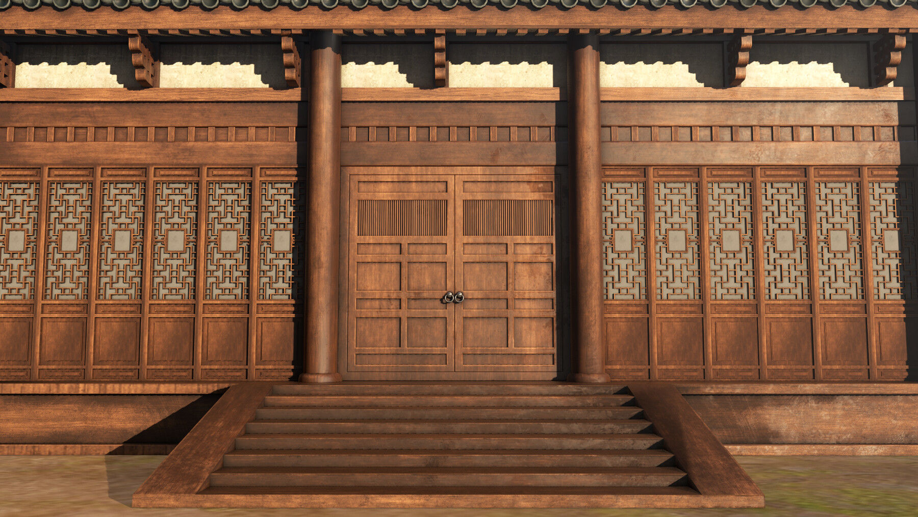 Asian Japanese PBR Building Collection 3D model_57